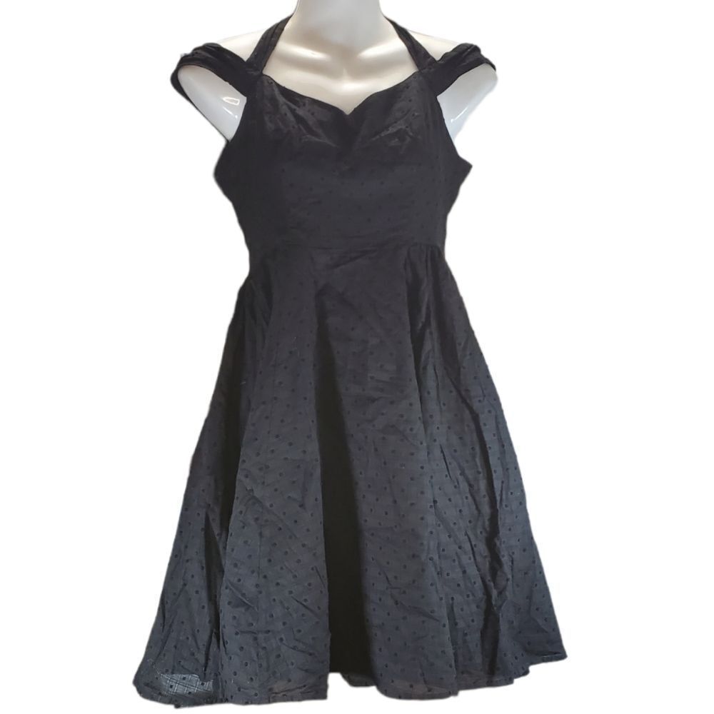 HELL BUNNY VIXEN Black pinup dress M
